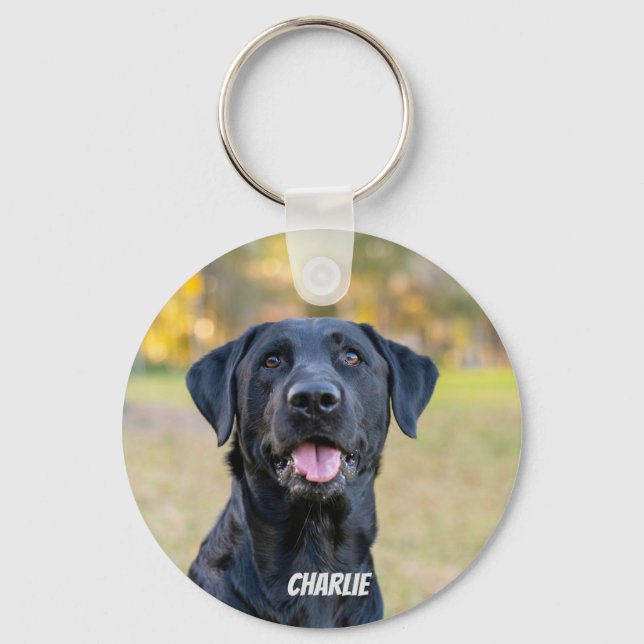 Pet Photo Dog Lover Keepsake Key Ring (Front)