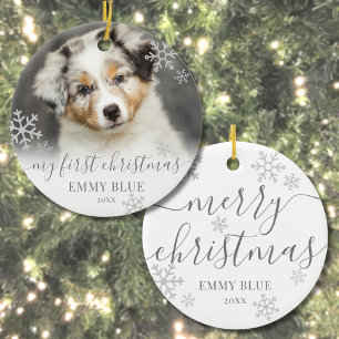Pet Photo Dog My First Christmas Ceramic Tree Decoration