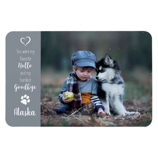 Pet Photo - Dog Photo - Cat Photo - Pet Memorial Magnet (Horizontal)