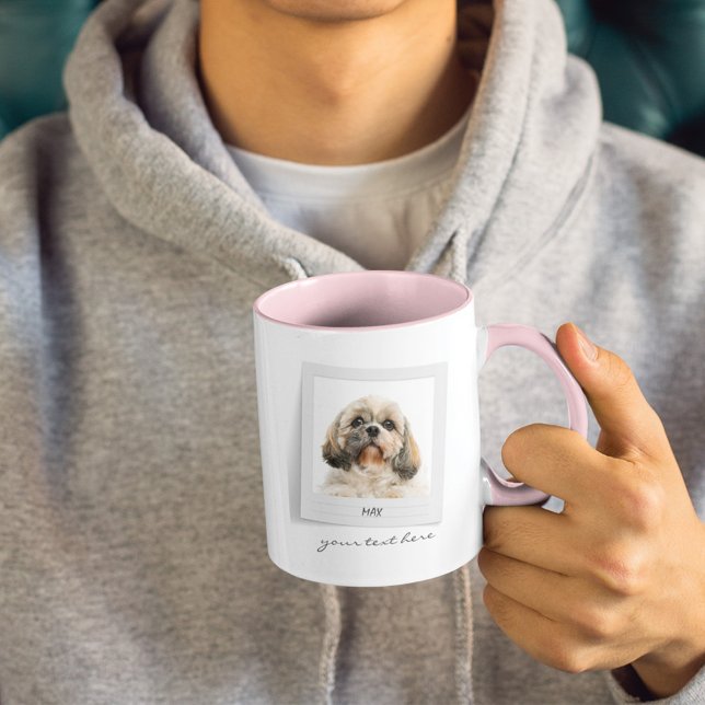 Pet Photo Frame Personalized Dog Happy Holidays Mug (Creator Uploaded)