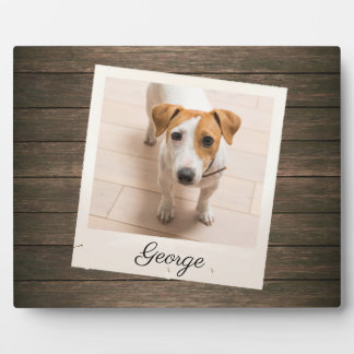 Pet Photo Frame Rustic Wood Personalised Plaque