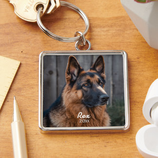 Pet Photo German Shepherd Personalise Key Ring