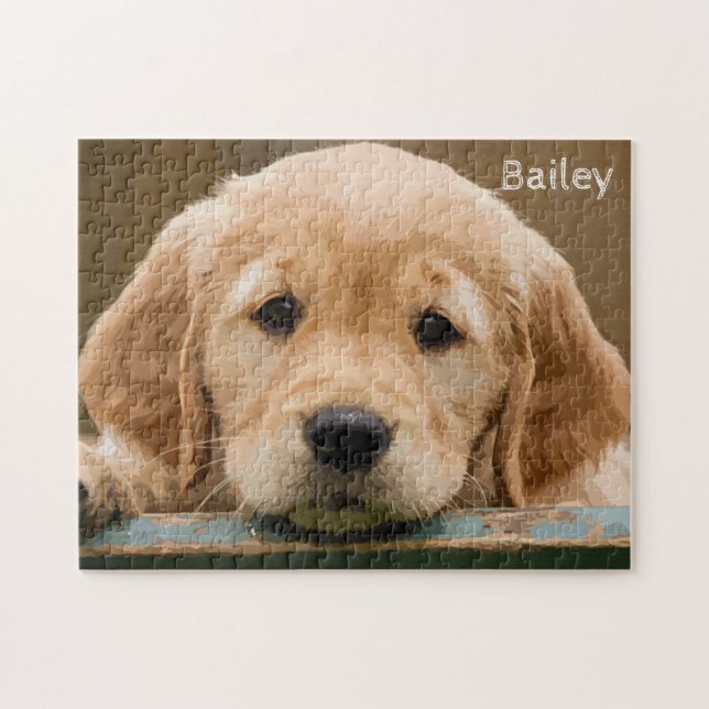 Pet Photo - Golden Retriever - Dog Photo Jigsaw Puzzle (Horizontal)