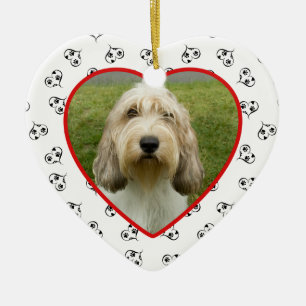 Pet Photo Heart Frame Personalised Ceramic Tree Decoration