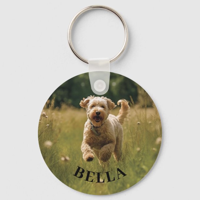 Pet Photo Keepsake Customisable Keychain (Front)