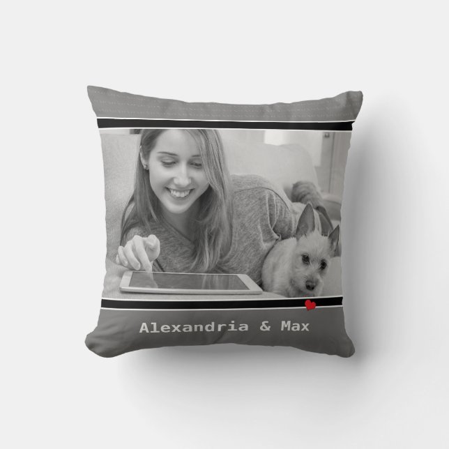Pet Photo Love My Dog XOXO Cushion (Front)