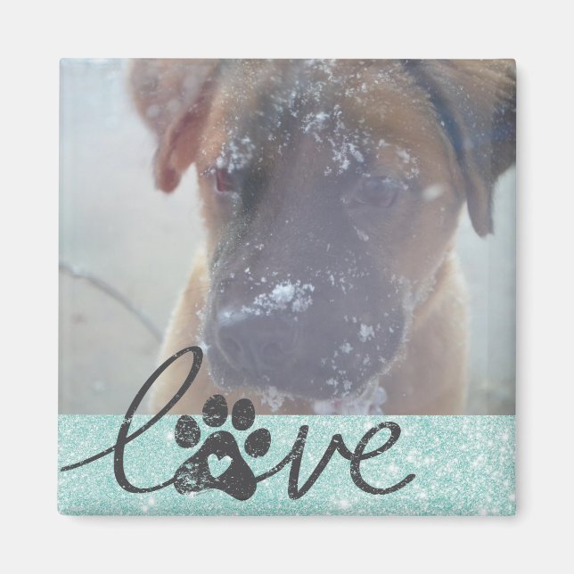 Pet Photo Love Personalise - GraphicLoveShop Magnet (Front)