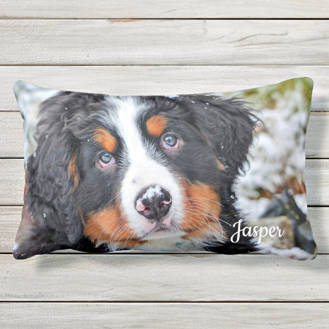 Pet Photo Memorial - Add Your Photo - Dog Photo Lumbar Cushion (Creator Uploaded)