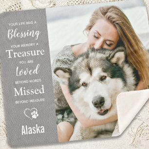 Pet Photo Memorial - Add Your Photo - Dog Photo Sherpa Blanket