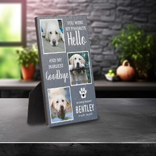 Pet Photo Memorial Dog Keepsake Pet Loss Plaque