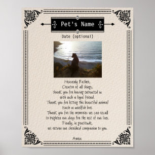 Pet Photo Memorial Dog Prayer - Poster