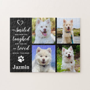 Pet Photo Memorial - Dog Sympathy Quote - Pet Loss Jigsaw Puzzle