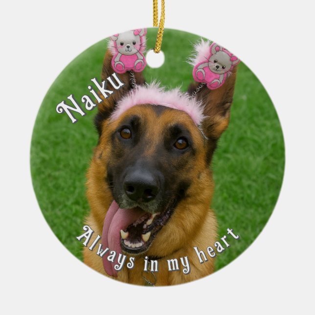 Pet Photo Memorial Ornament (Front)
