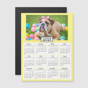 Pet Photo Mini 2021 Calendar Magnetic Invitation