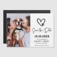 Pet Photo Modern Wedding Save the Date 