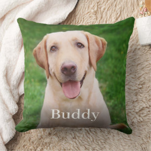 Pet Photo Name Dog Keepsake Cushion