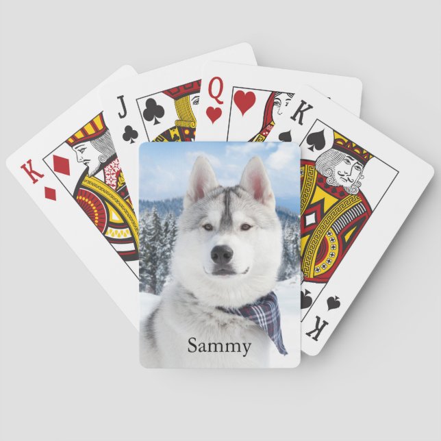 Pet Photo Name  Playing Cards (Back)