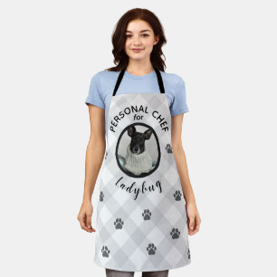 Pet Photo Personal Chef Paw Prints Personalized Apron