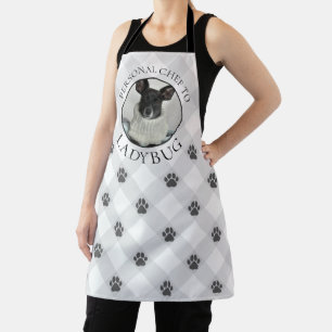 Pet Photo Personal Chef Paws Gingham Personalised Apron
