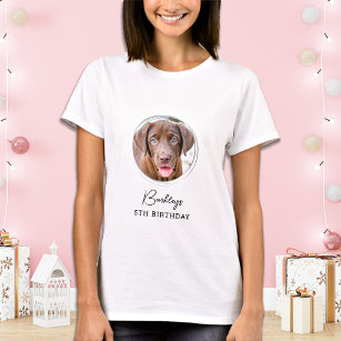 Pet Photo Personalised Dog Birthday T-Shirt