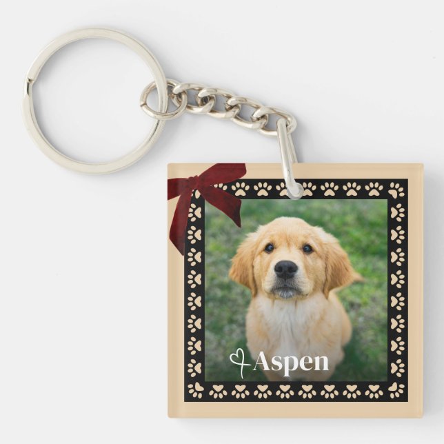 Pet Photo Personalised Key Ring (Front)