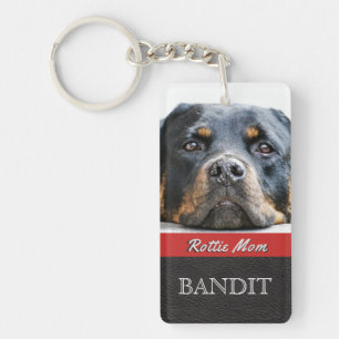 Pet Photo Personalised Rottie Mum Rottweiler Dog Key Ring