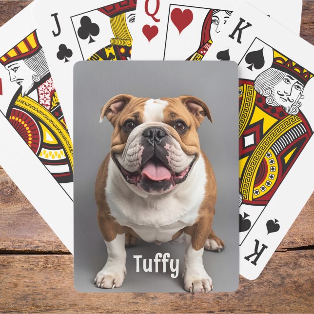 Pet Photo Playing Cards Dog Mum Gift Idea Bulldog (Creator Uploaded)