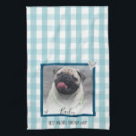 Pet Photo Rustic Plaid Keepsake Tea Towel<br><div class="desc">Fun pet lovers kitchen towel. Add your own pets name,  photo,  and saying with the easy to use template. Great for any pet lover! Cats,  dogs,  guinea pigs,  chickens,  or any loved fuzzy or feathered family member.</div>