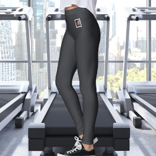 Pet Photo Text Cute Warm Neutral Caviar Customised Leggings