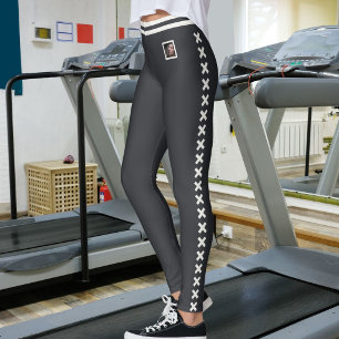 Pet Photo Text Neutral Pattern Caviar Customised Leggings