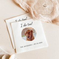 Pet Photo Wedding Napkins, Dog Cat Wedding