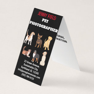 Pet Photographer Animal Photo Folded Business Card