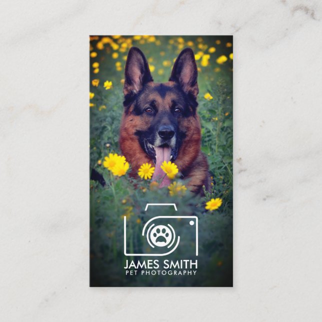 Pet Photographer - Animal Photography Business Card (Front)