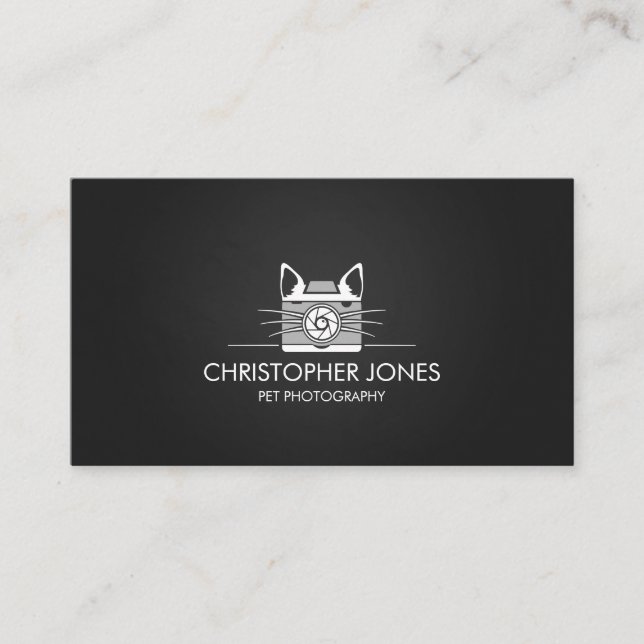 Pet Photographer - Animal Photography Business Card (Front)