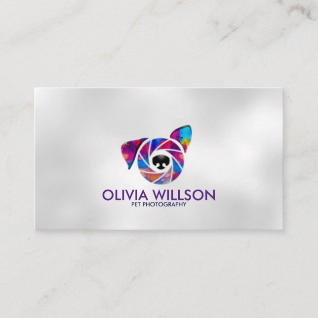 Pet Photographer - Animal Photography Business Card (Front)
