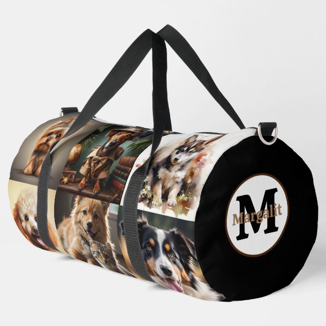 Pet Photos or Any Custom Photos Dogs Duffel Bag (Left Corner)