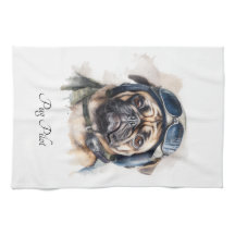 Pet Pilot Pug customisable