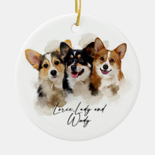 Pet portrait ornament Christmas ornament 2022