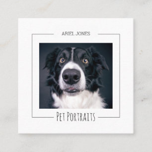 Pet Portrait Photographer Square Business Card