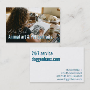 Pet Portraits Service  Business Card