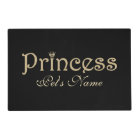 Pet Princess Black and Gold Personalised