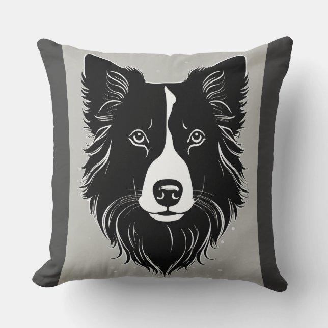 Pet print Throw Pillow (Front)