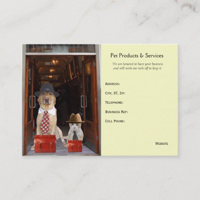 Pet Products & Services Business Card (Front)