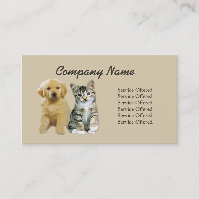Pet Products & Services Business Card (Front)