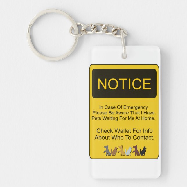 Pet Protection Key Ring (Front)