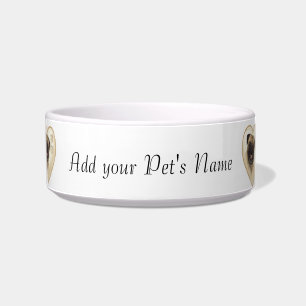 Pet PUG Dog water bowl or Food Dish