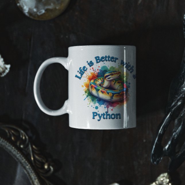 Pet Python Pet lover Coffee Drinker Reptile Mug (Creator Uploaded)