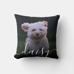 Pet Quote Best Friend Photo Name Script Overlay Cushion
