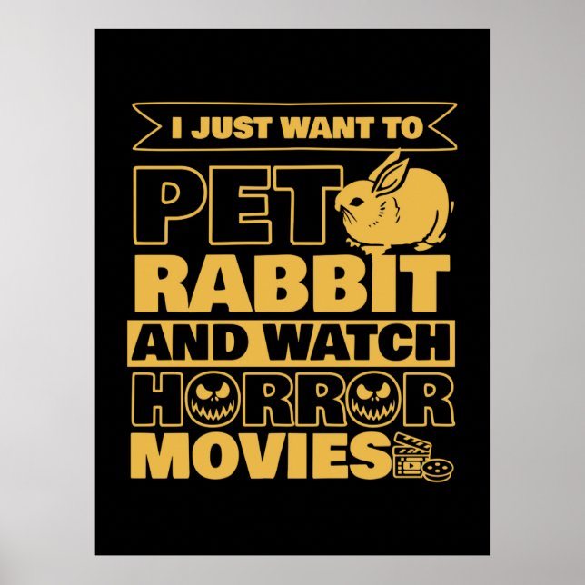 Pet Rabbit And Watch Halloween Poster (Front)