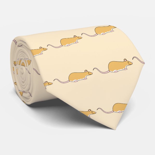 Pet Rat. Cinnamon Berkshire, White Belly. Tie (Rolled)